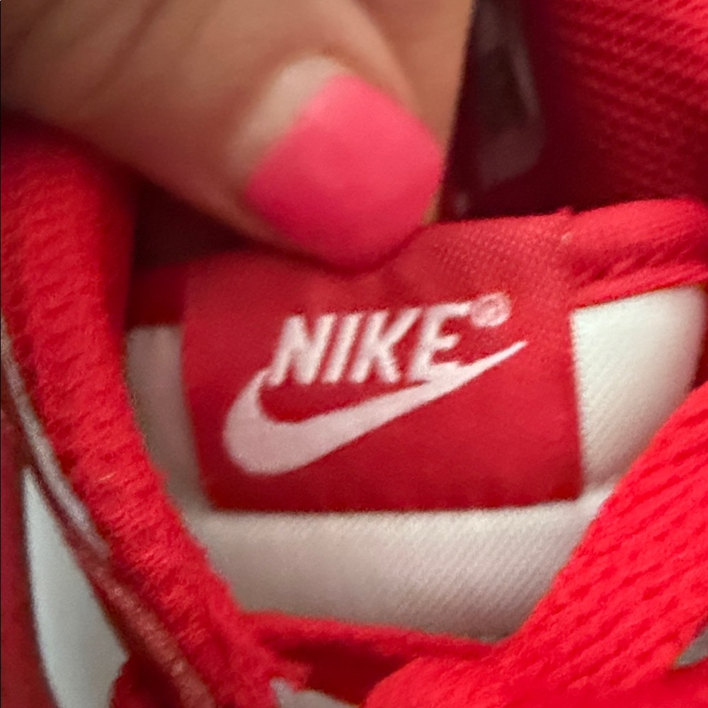Nike Kids Red and White Low-Top Court  Sneakers - Picture 2 of 8